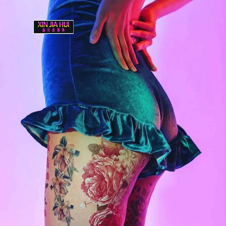 

Sexy Shorts New Lotus Leaf Edge Woman European High Package Buttocks Feminino Pole Dance Short Femme Cheap Clothes China