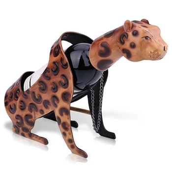 

Leopard Wine Rack Metal Figurine Wine Shelf Art Home Interior Crafts Figurine Decoration Accessories Decals For Home