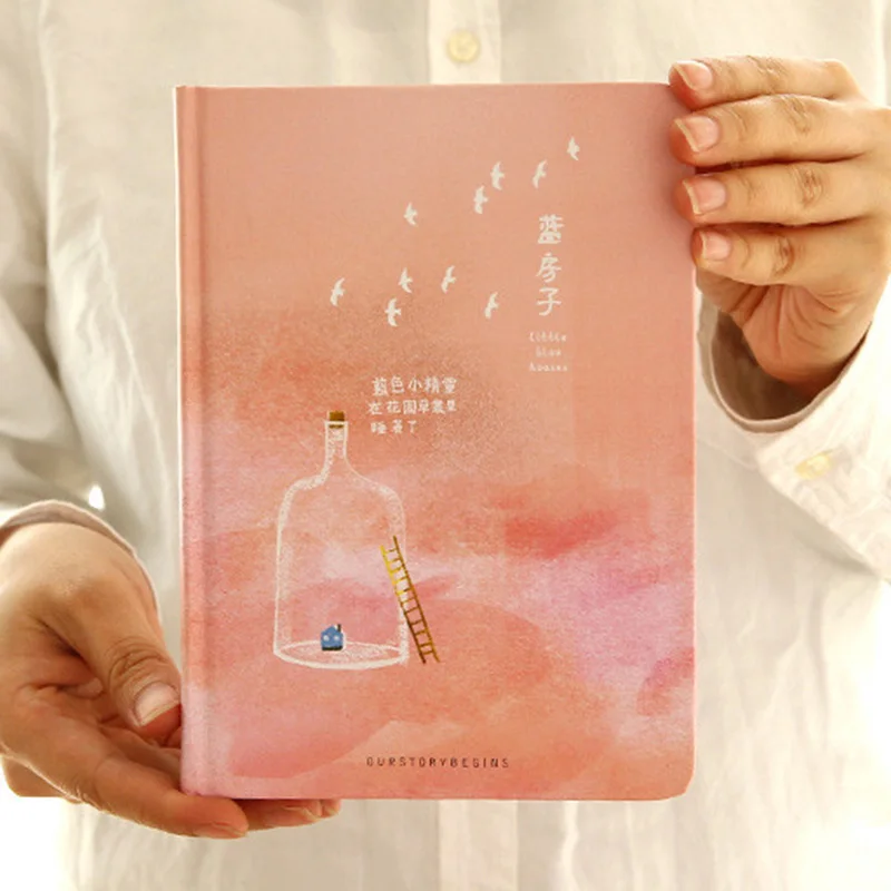 

Creative trend Color Pages A5 Notebook Little Blue House Diary Book Hardcover diary Stationery School Supplies