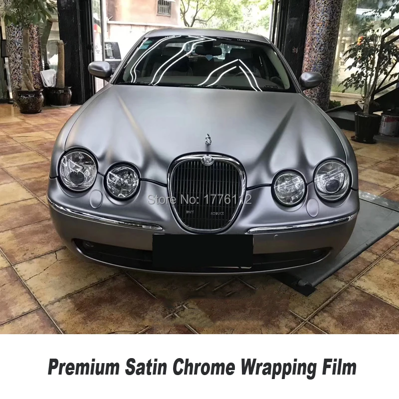 Buy Matte Metallic Satin Chrome Grey Vinyl Car Wrap