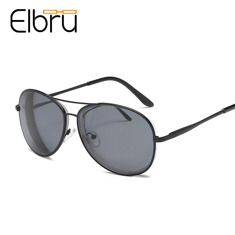 

Elbru Polarized Photochromic Finished Myopia Glassse&Sunglasses Metal Men Driving UV Shortsighted Glasses Nearsighted Eyewear