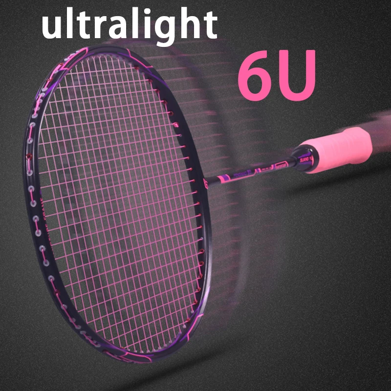 

Super Light 6U Carbon Badminton Rackets Professional Offensive And Defensive Raquetas With String Bag Speed Z Force 22-26lbs
