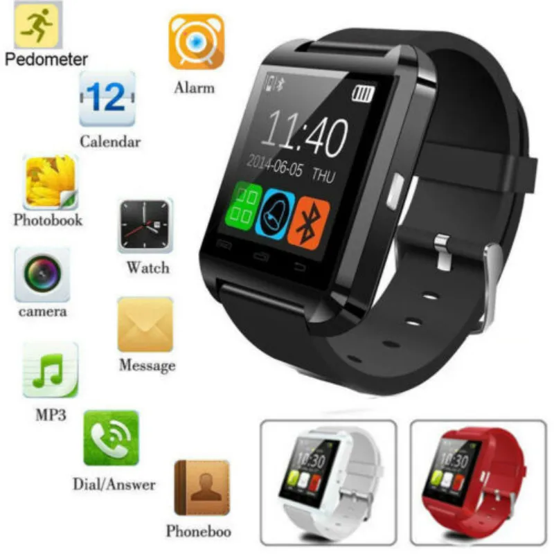  Man Women Bluetooth Sports Smart Watch Camera Phone Mate for ios Android Samsung Huawei Xiaomi iPho - 32987360404