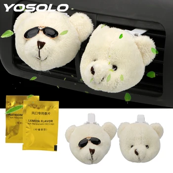 

YOSOLO Cute Bear Air Freshener Car-styling Interior Accessories Solid Perfume Diffuser Outlet Perfume
