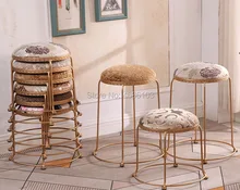 2pieces/lot European Gold Stool Leg Stainless steel Round dining chair nordic   kitchen chair restaurant  design chair 2pieces/lot European Gold Stool Leg Stainless steel Round dining chair nordic   kitchen chair restaurant  design chair