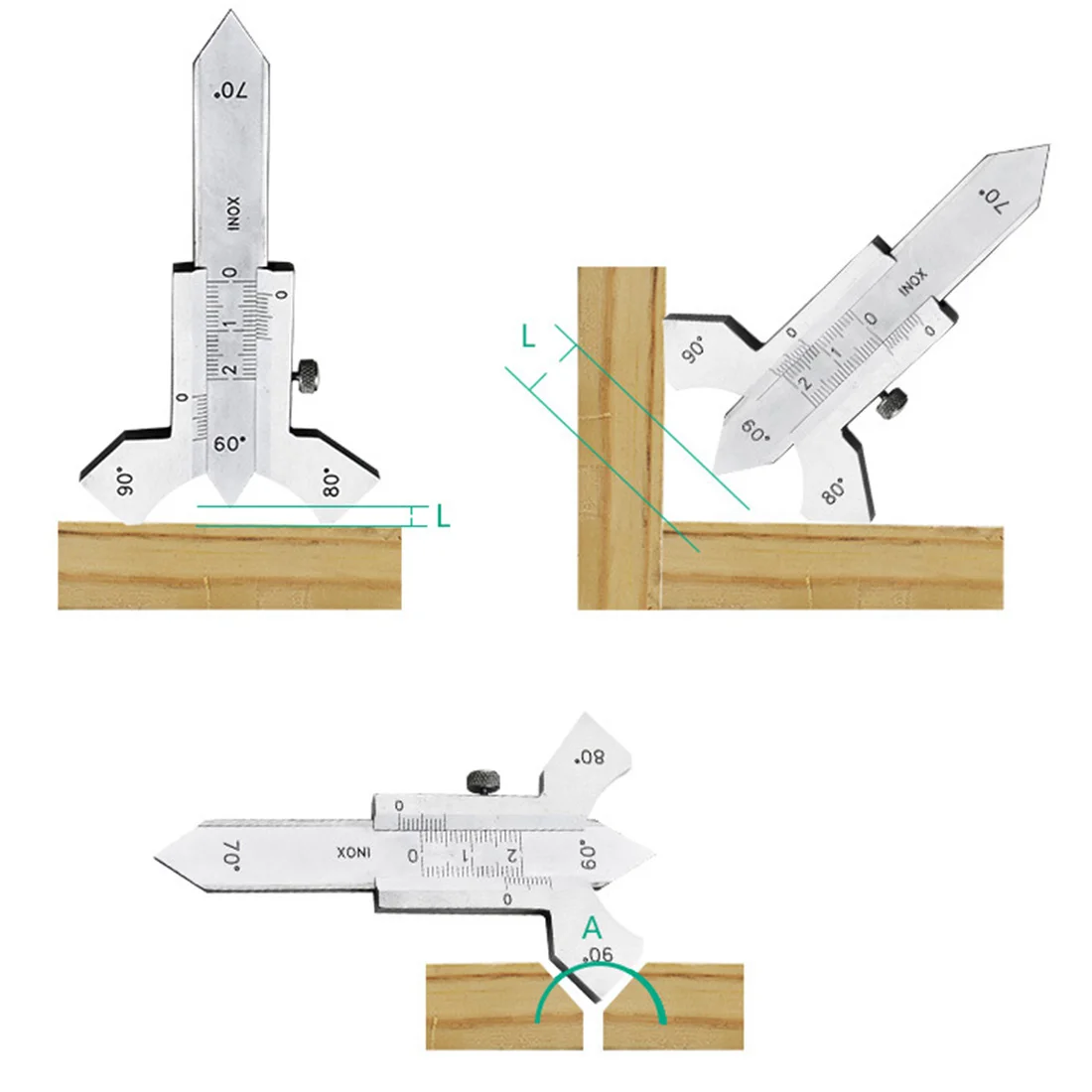 

Portable Inspection Gage Fillet Weld Wear Resistance Test Ruler Welding Gauge Stainless Steel Metalworking Mini Multifunctional