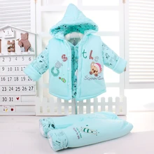 Baby Infant Kids 3 Pcs Set Fall Winter Little Boys & Girls Thick Cotton-Padded Vest Coat + Tops + Pants Suit Newborn Clothes X0 цена Baby Infant Kids 3 Pcs Set Fall Winter Little Boys & Girls Thick Cotton-Padded Vest Coat + Tops + Pants Suit Newborn Clothes X0 цены онлайн