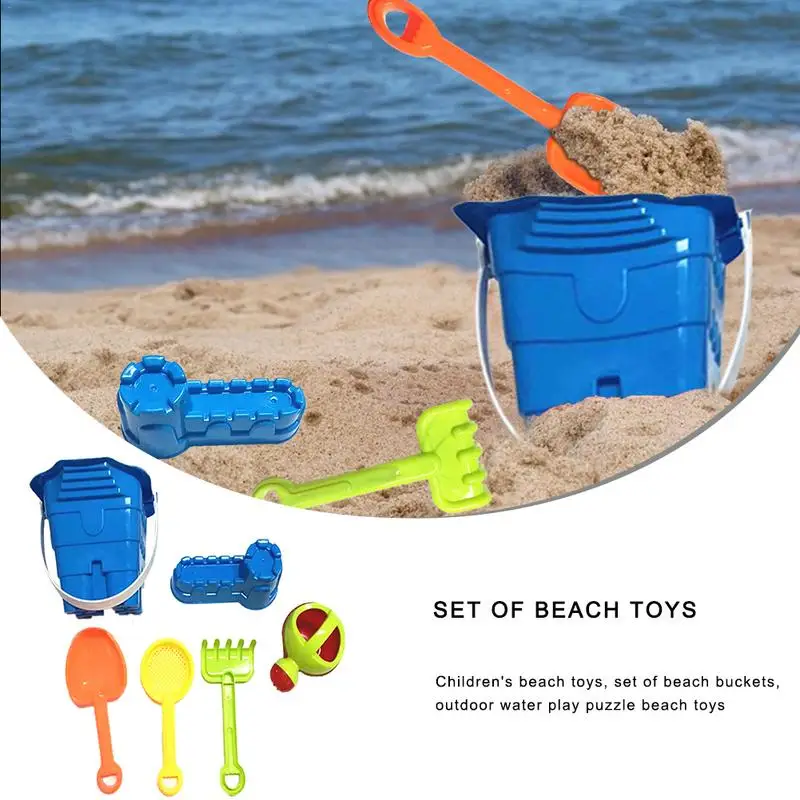 2x/set Sand Water Beach Play Toys Set Kids Seaside Shovel Rake Kit Funny Tool ET 