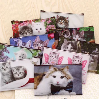 

2019 New Lovely Cat Coin Purse Kitty Zipper Wallet Women Mini Wallet Purse Small Cartoon Bag Pouch Holder Change Purse