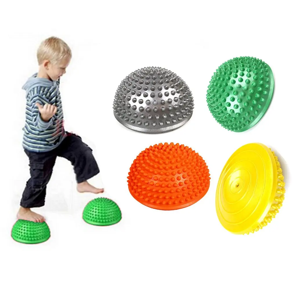 

16cm PVC Inflatable Half Yoga Ball Portable Convenient Exercise Fitness Balance Board Massage Inflatable for Autistic Children
