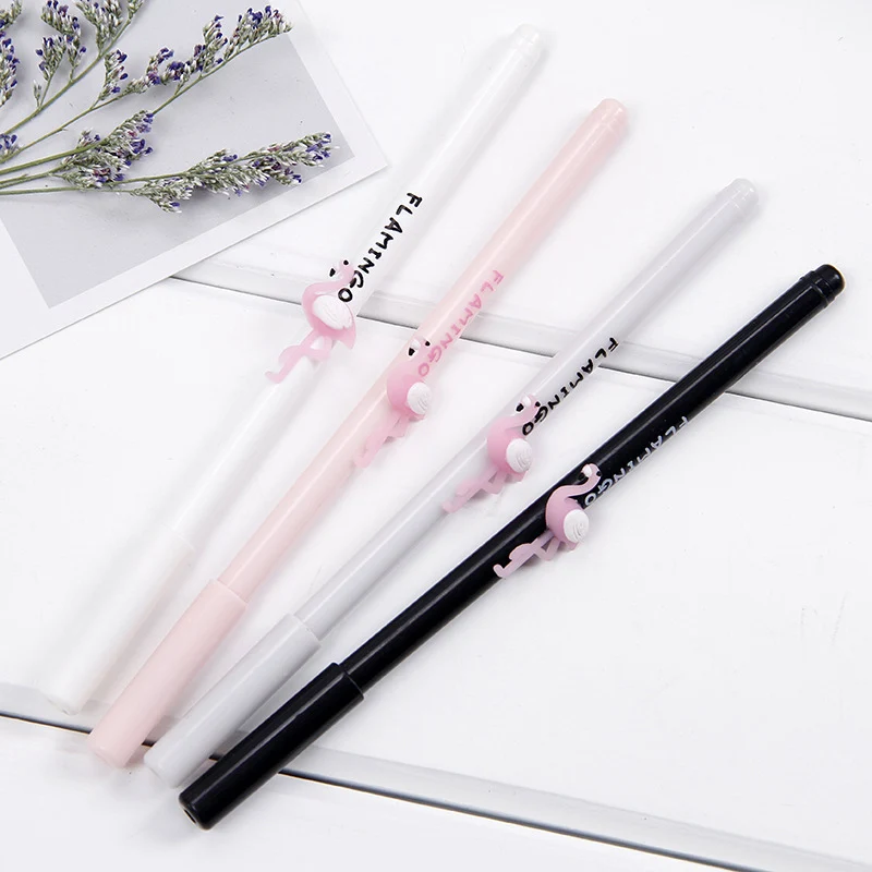 

0.5mm Kawaii Flamingo Gel Pen Black Ink Neutral Pens Pens For Kids Girls Gift Korean Stationery School Office Writing Supplies