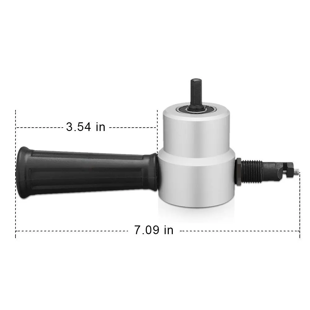 Baratos Máquina de corte de Metal hoja de doble cabezal cortador de Metal accesorio cortador de taladro eléctrico de Metal ajustable 360 grados