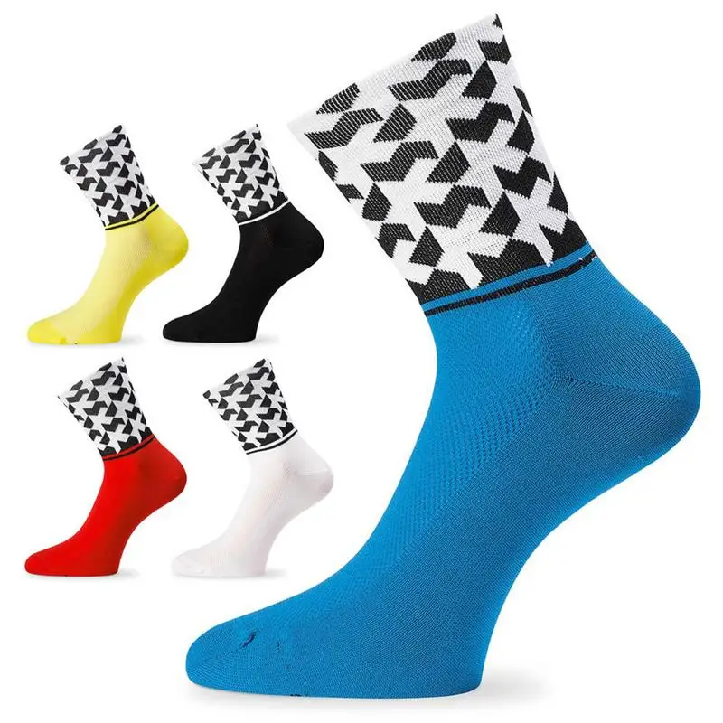 

Plaid European And American Style New Summer Shorts Cycling Socks Men Women Breathable Bikes Socks Climbing Outdoor Mountaineer