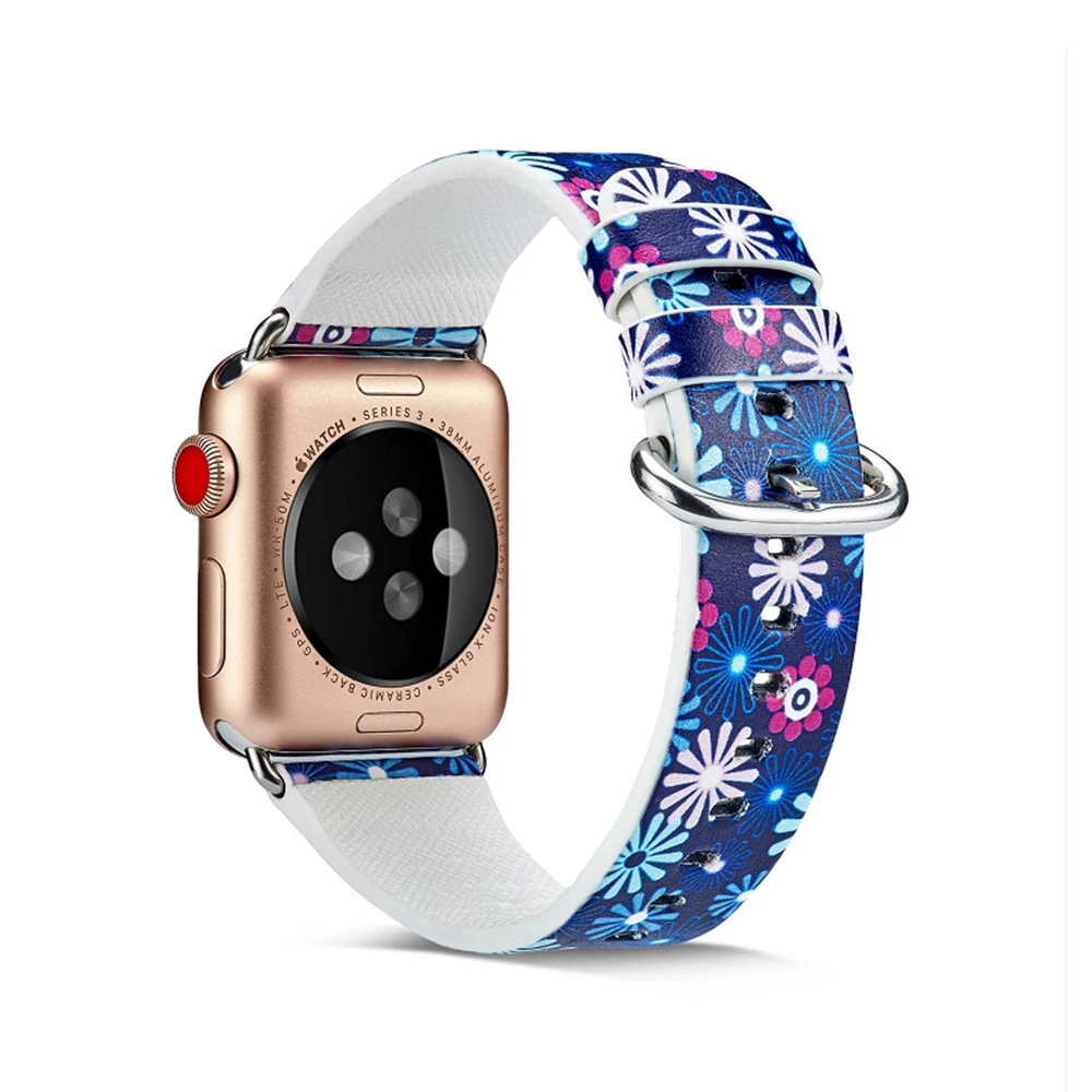 Vangas красочные Мягкая силиконовая лента для Apple Watch 38 MM 42 мм 40 44 резиновая наручный
