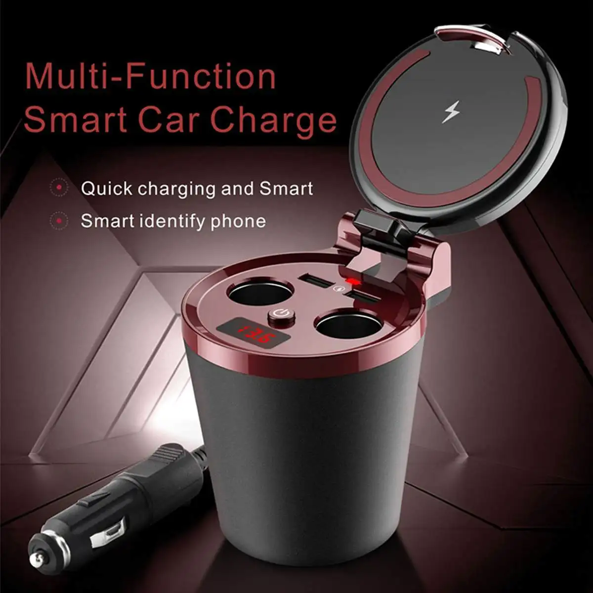 80W QI Car Wireless fast Charger cup for iphone 8 X Charge holder Charge Stand for Apple XS MAX/XR/X/8 PLUS samsung note10/9