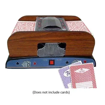 

Wooden Automatic Card Shuffer Machine 1-2 Decks Of Cards Shuffling Plastic Playing Cards Shuffler Robot