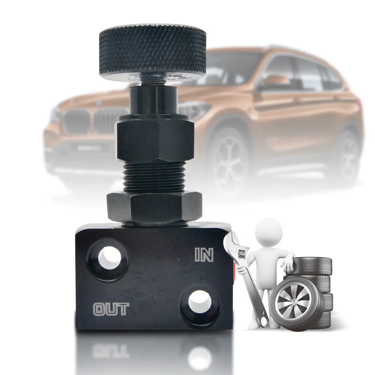 

Universal Racing Car Brake Bias Proportioning Valve Pressure Regulator Screw Adjustment