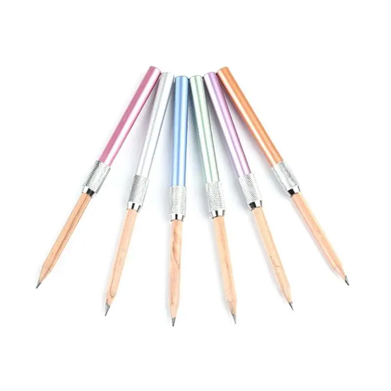 

Self-Adjustable Metal Pencil Extender Holder Sketch Single Head Pencil Extender Holder Art Write Tool School Office Supplies