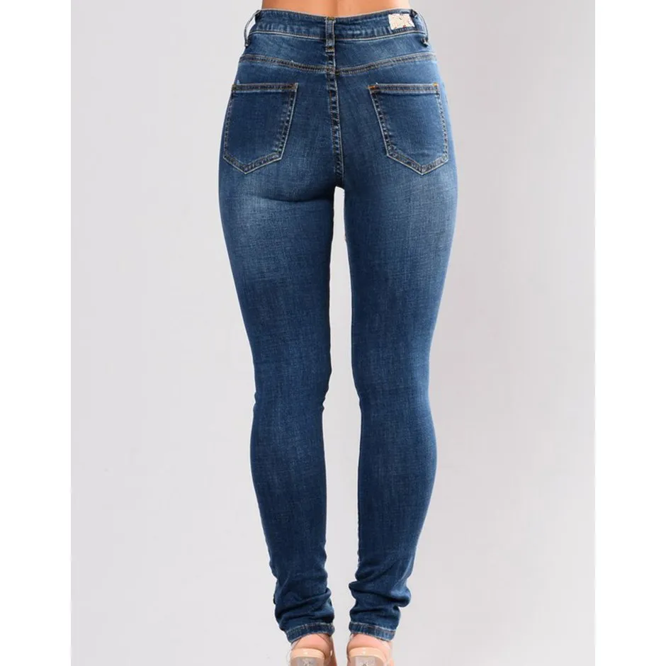 Новинка Цветочная вышивка Высокая талия карандаш джинсы карандаш брюки женские винтажные пустое отверстие джинсовые брюки плюс размер