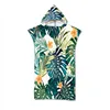 Serviette de bain en microfibre pour hommes et femmes, Poncho pour adultes, serviette de bain à capuche flamant rose et perroquet imprimé, pour la plage, pour peignoir ► Photo 3/6