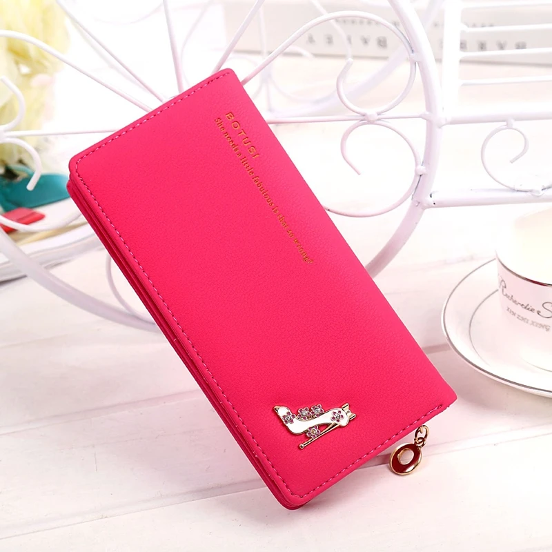 

Wallet Female Long Section Cute Wallet 3 Folder High Heels Korean Version Women's Student Coin Purse