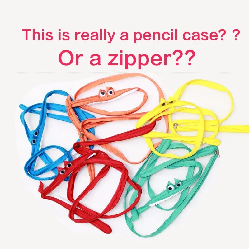 

Cute Pen Case A Zipper Package kawaii Small Monsters Concise Canvas pencil case Students stationary office & school supplies