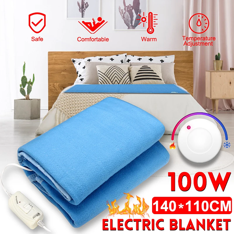 Electric Blanket 140X110cm Double Bed Temp Adjustable Winter Thicker