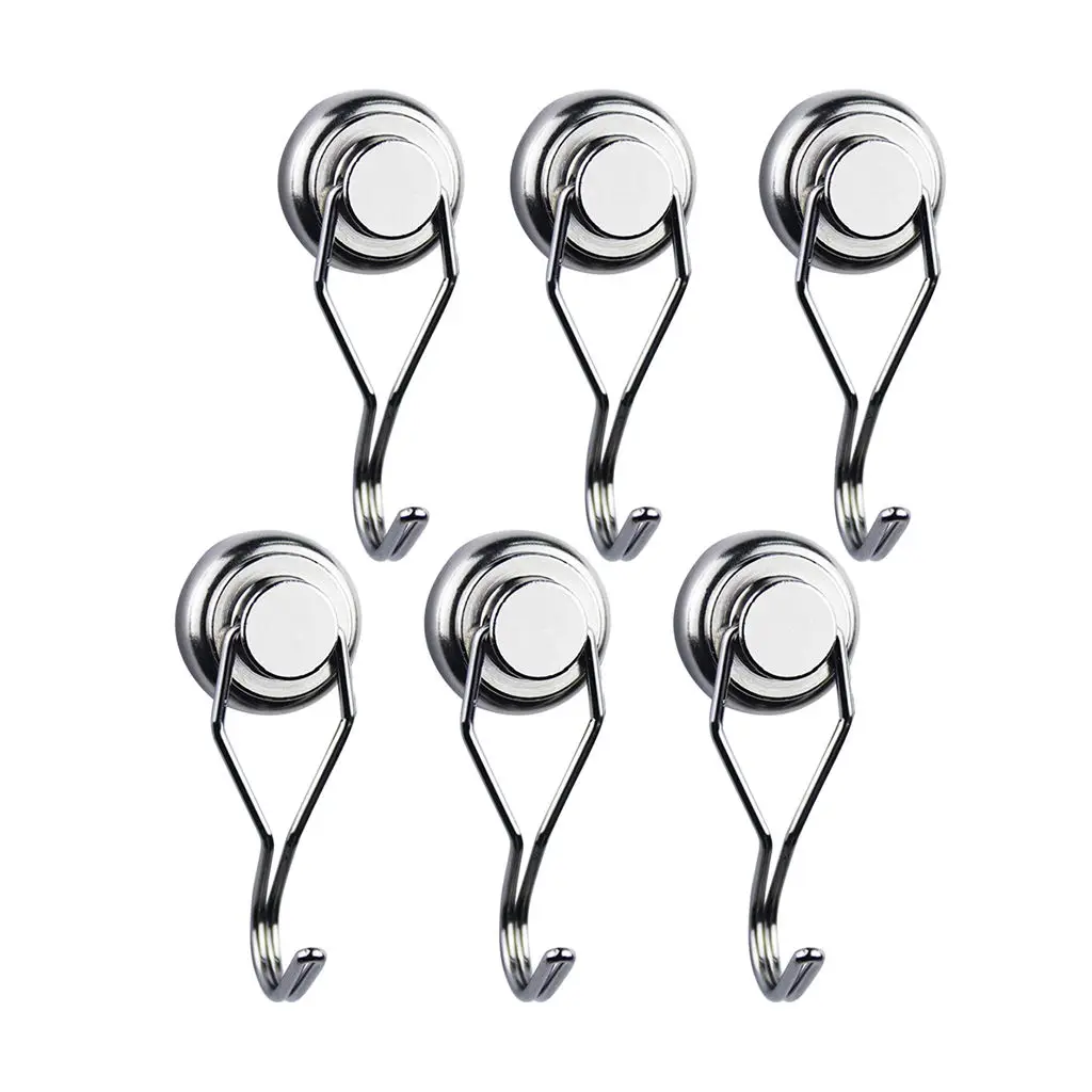 

Swivel Swing Powerful Magnetic Hooks Strong Heavy Duty Neodymium Magnet Hooks Great For Your Refrigerator And Other Magnetic