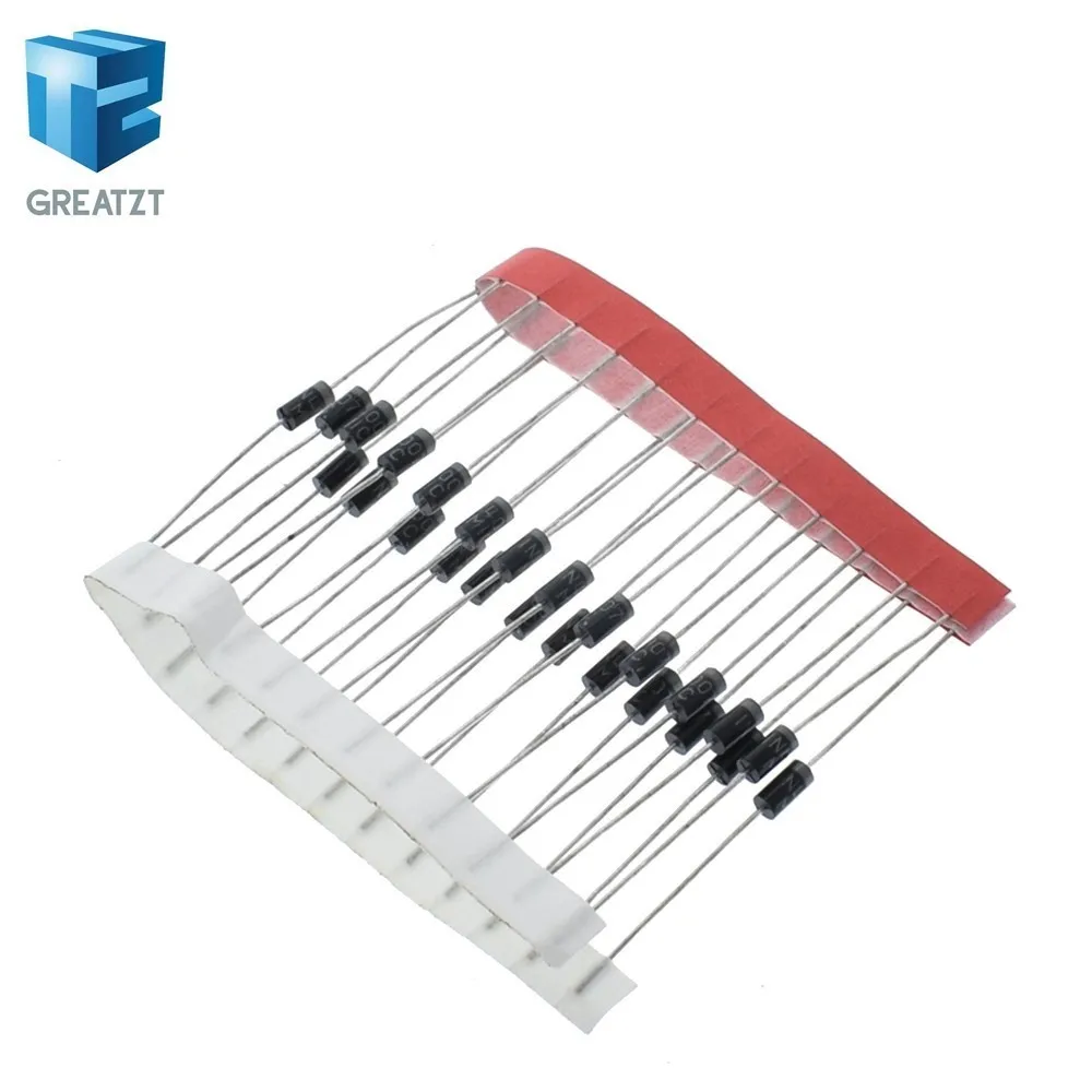 

100PCS 1N5817 1N5819 1N5399 1N4937 1N4004 Schottky Rectifier Diode 1N4001 1N4007 UF4007 HER107 FR207 FR157 FR107 RL207 DO-41