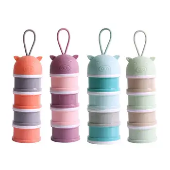 

Baby's 4 Layer Portable Milk Powder Storage Box Baby Infant Food Dispenser Baby Feeding Accessories