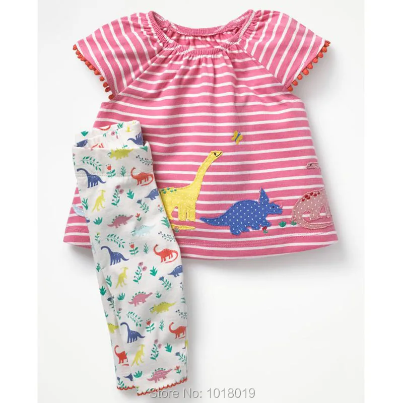 

New 2019 Dress Leggings Baby Girls Clothes Set 100% Cotton Long Sleeve Tees Pants Bebe Girls Sets Children Suits Outfits Outwear
