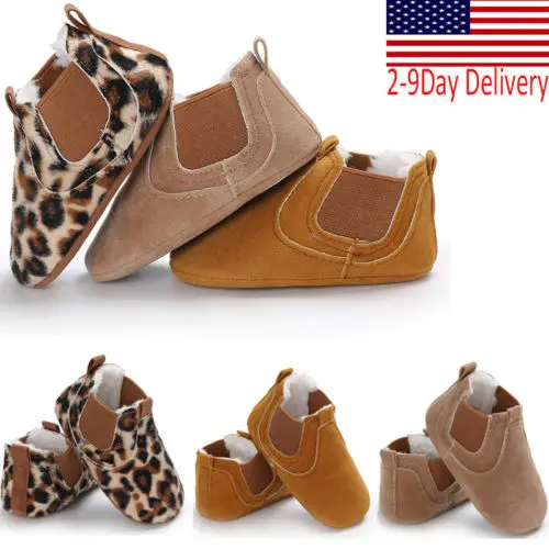 FOCUSNORM Toddler Infant Baby Boy Girl Shoes Moccasin Leather Shoes Kids Soft Sole Crib
