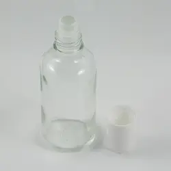 Пустой 50 мл дезодорант стекло рулон на бутылки с белой крышкой для Эфирное масло упаковки