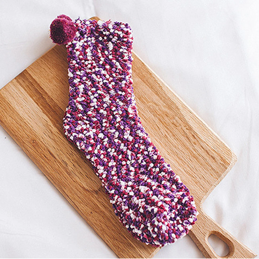 New Women Winter Thicken Knitted Thermal Socks Cake Socks Without Box