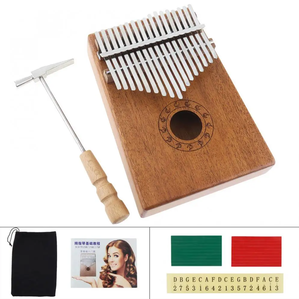 17 Key Marimba Wood Kalimba African Thumb Piano Finger Percussion
