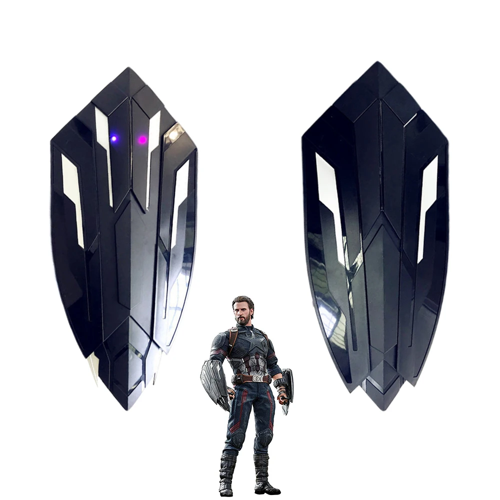 

2 PCS Avengers Infinity War Captain America Stretchable Shield Weapon Cosplay Prop with Light Voice