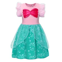 AmzBarley Girls Princess Dress Lace Bow-Knot Birthday Party wedding costume kids Ball Gown Ruffle sleeve summer clothes for girl цена AmzBarley Girls Princess Dress Lace Bow-Knot Birthday Party wedding costume kids Ball Gown Ruffle sleeve summer clothes for girl цены онлайн