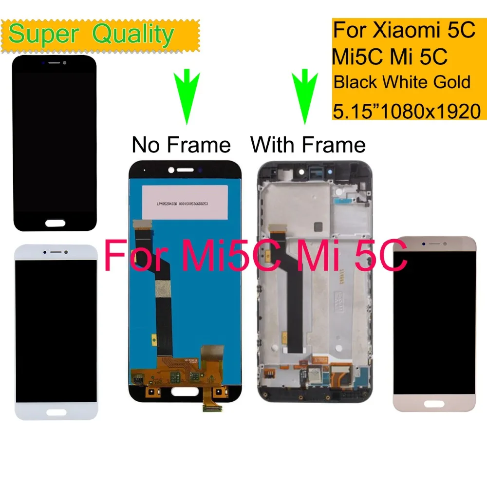 

10Pcs/lot LCD For Xiaomi Mi 5C Mi5C LCD Display Touch Screen Digitizer Pantalla monitor Mi 5C LCD Assembly Complete With Frame