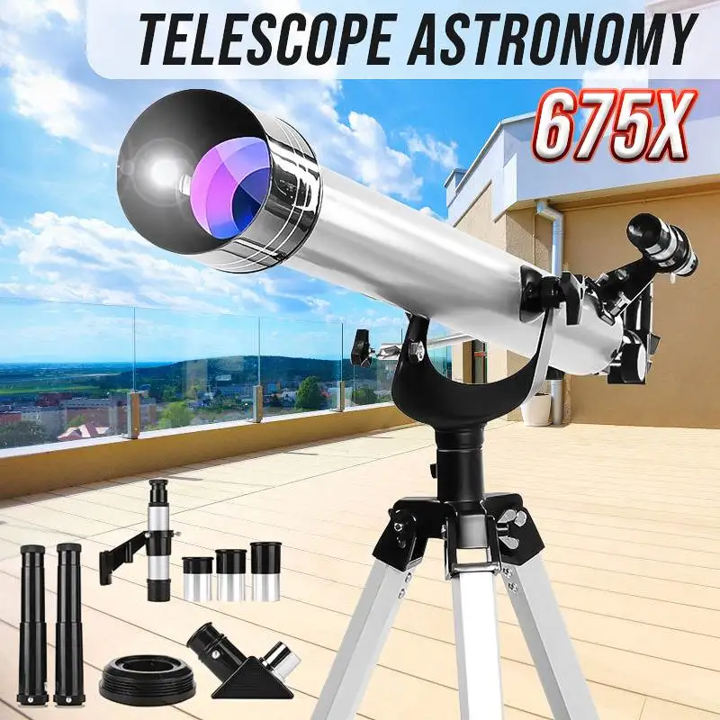 675x Astronomical Refractive Zooming Telescope Sky