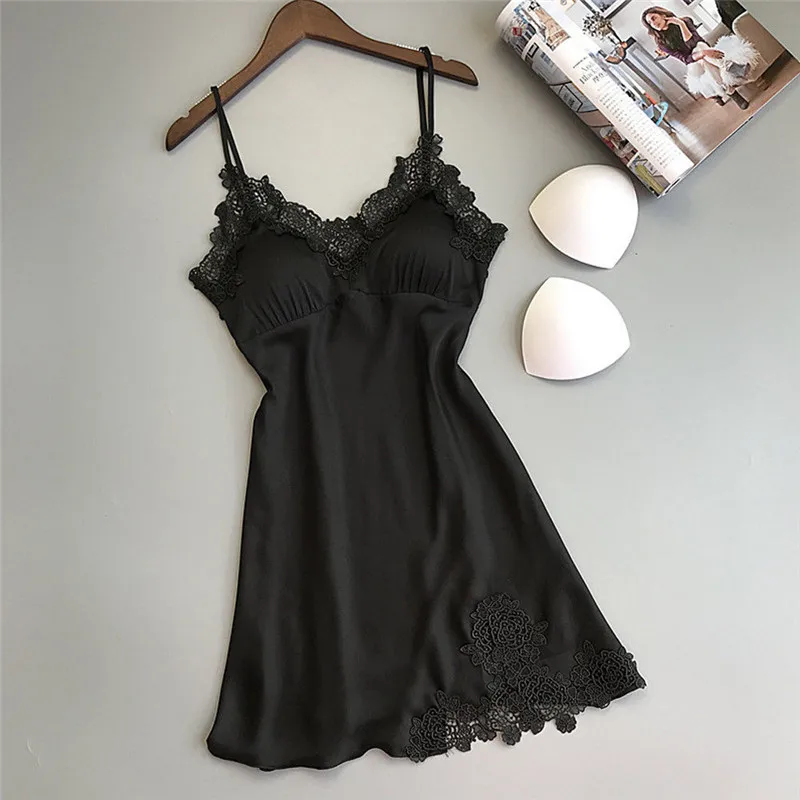 Ночное платье размера плюс, ночная рубашка, сексуальное ночное белье, кружевное лоскутное белье, ночная сорочка, шелковое платье, ночная рубашка, одежда для сна