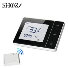 Интеллектуальная Монтажная пластина термостата 433 МГц программируемый контроль регулируемого газового котла с приемником радиочастотного передатчика