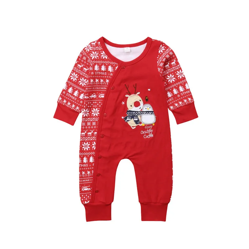 

Emmababy Christmas Baby Romper Boy Girl Cosy One Piece Long Sleeve Autumn Jumpsuit Outfits Xmas Kids Cotton Clothing
