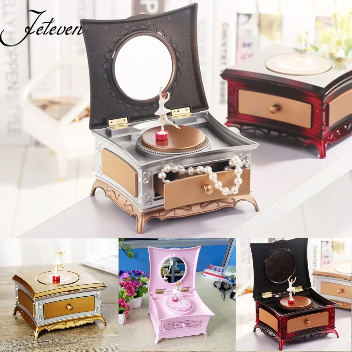 Dancing Ballerina Jewelry Storage Box Women Dresser ...