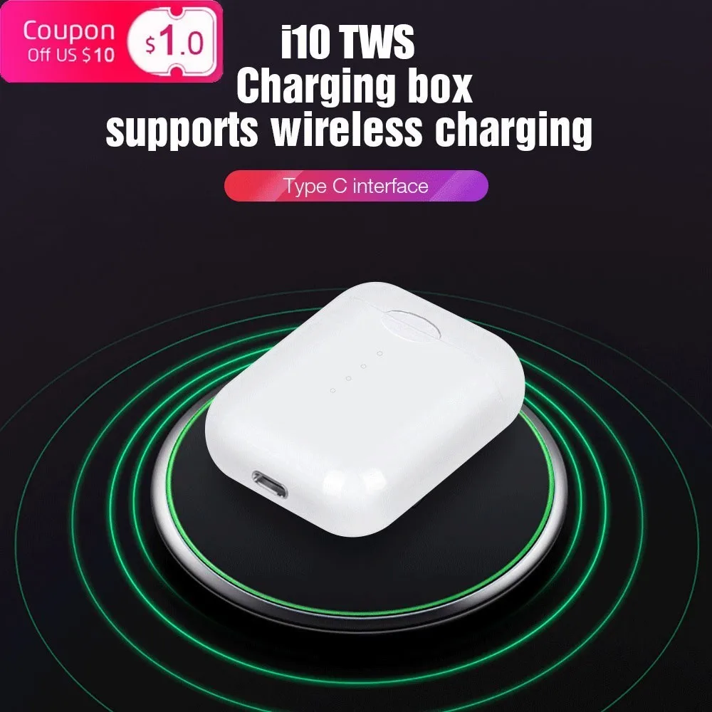 

Quality I10 Tws With Wireless Charging Box 5.0 Bluetooth Earphone In Ear Earbuds Touch Control For Iphone Xiaomi Smart Phone
