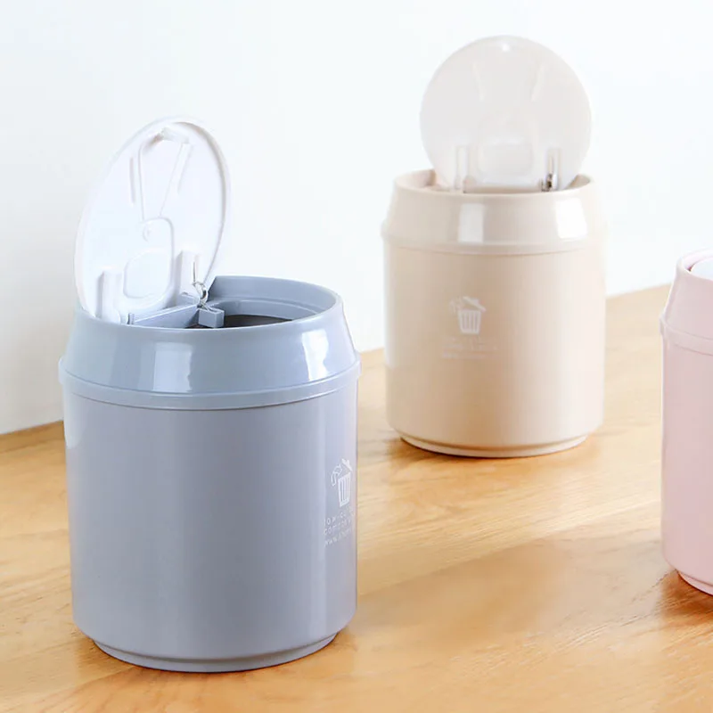 

Mini Desktop Trash Storage Bucket Mini Trash Bucket Desktop Garbage Organizer Storage Box Press Type