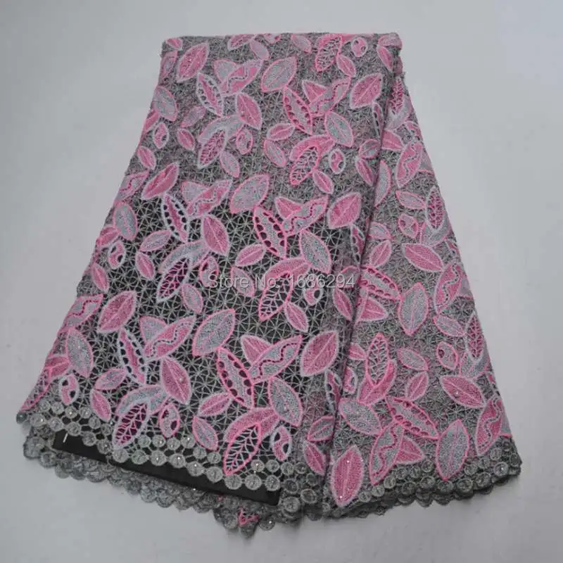 

E4919 Latest Embroidered Laces African Cord Laces Fabric 2019High Quality French Guipure Lace Material Fabric For Women Dress