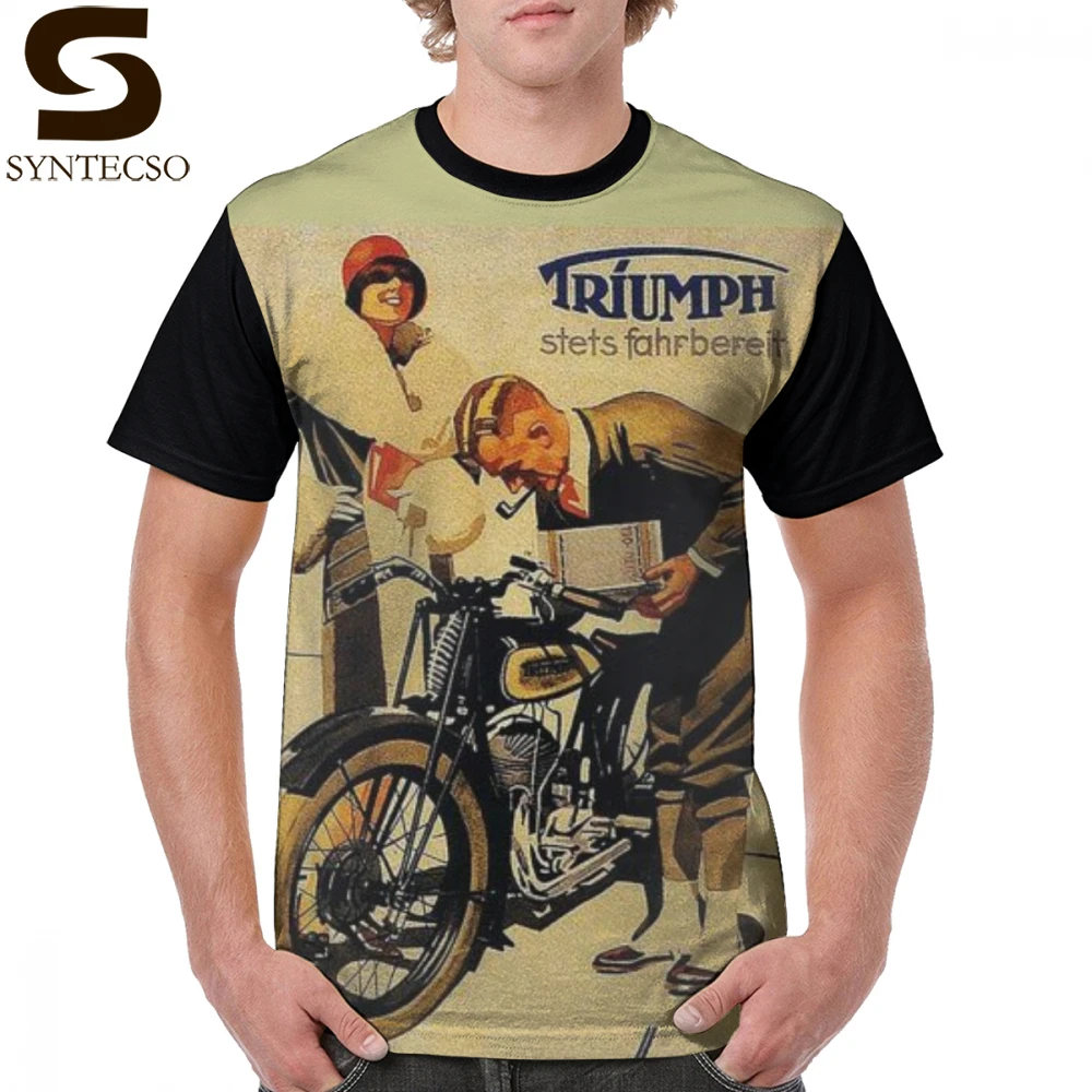 Мотоцикл «Триумф» футболка мотоцикл «Триумф» s Nurembergvintage футболка с рекламой 100 хлопок забавная графическая простая футболка с принтом