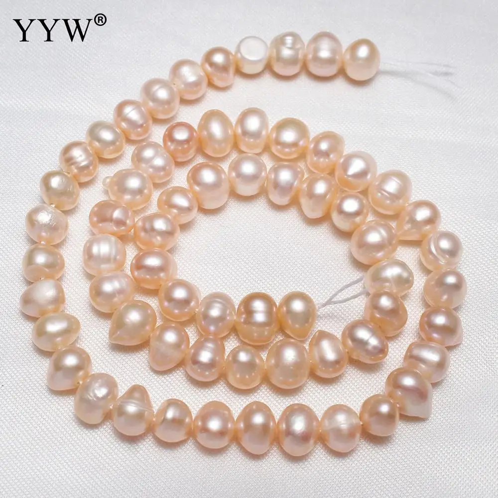 

Cultured Potato Freshwater Pearl Beads natural pink 7-8mm Approx 0.8mm Sold Per Approx 15.5 Inch Strand