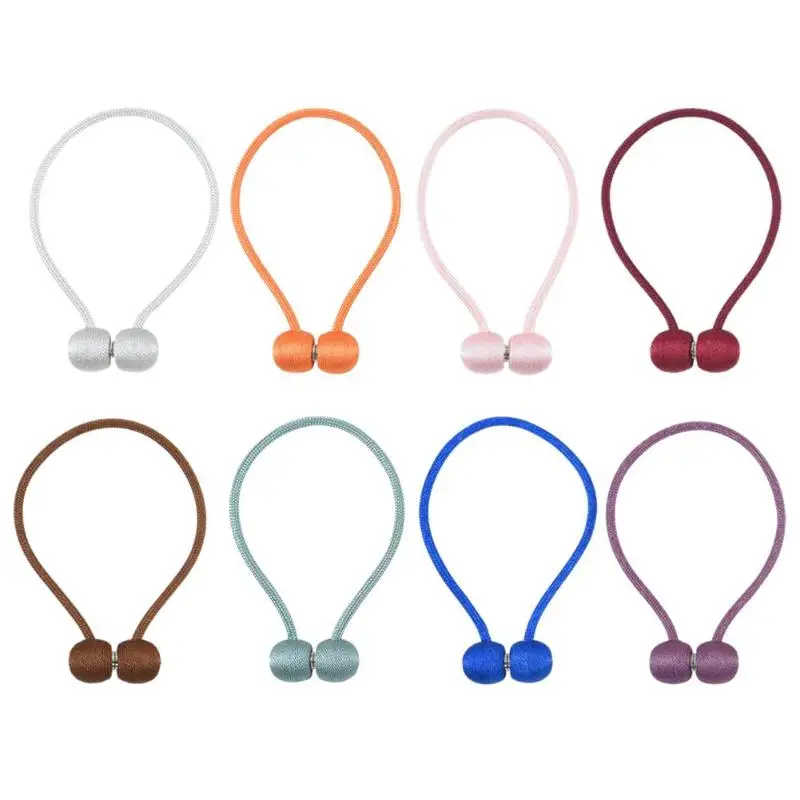 

2pcs Magnet Curtain Holder Tiebacks Braided Spherical Drapery Holdback Clip