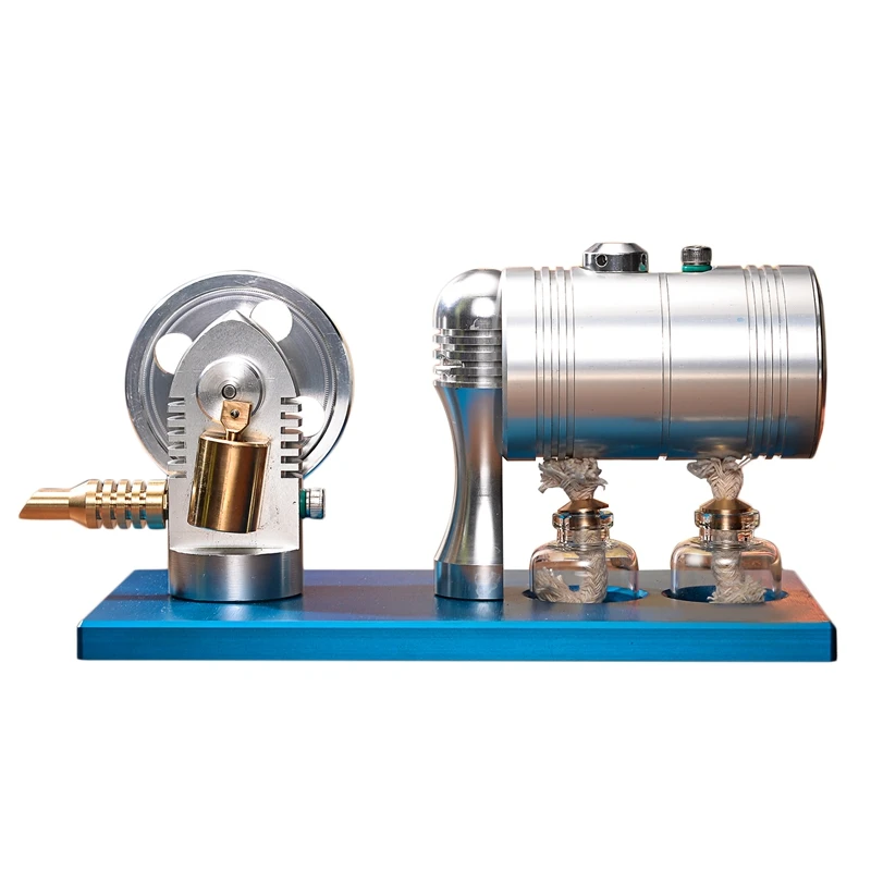 

Metal Bootable Steam Engine Model Retro Hot Air Stirling Engine Model With Heating Boiler Alcohol Burner Hobbies Gifts